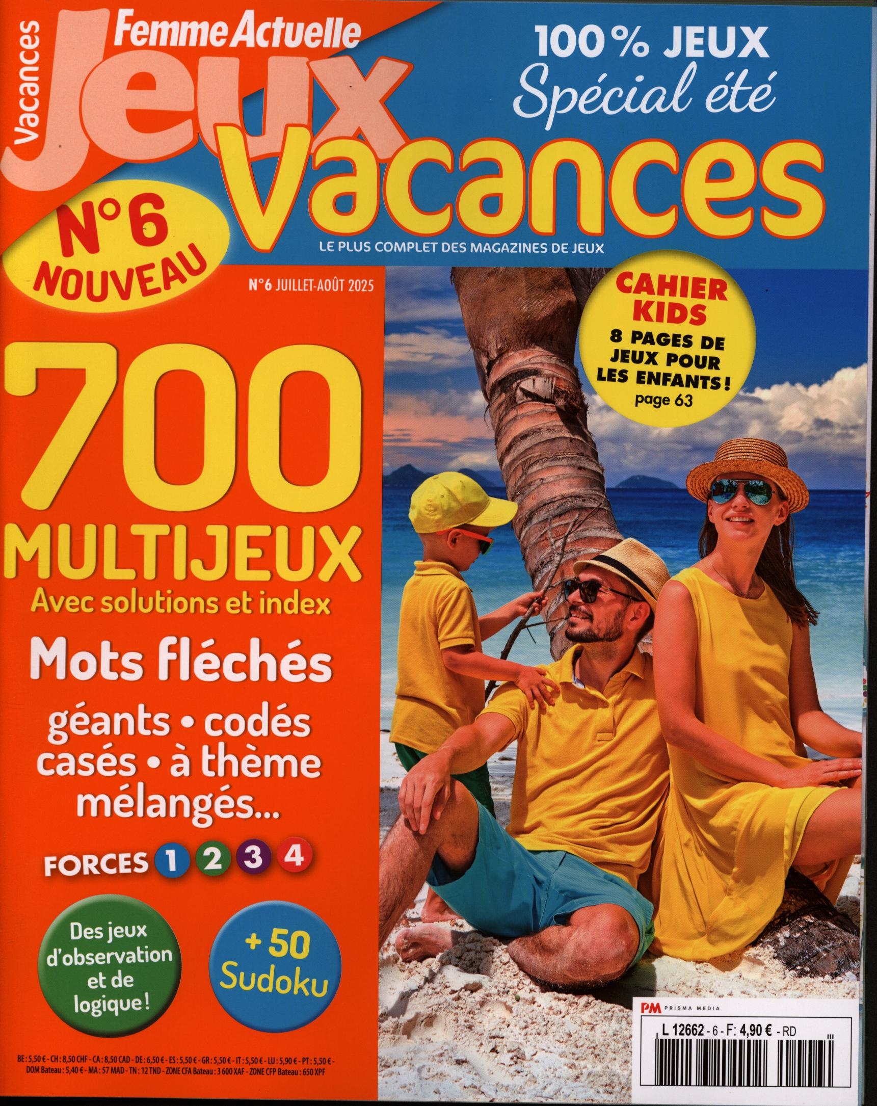 FEMME ACT. JEUX VACANCES 6/2025