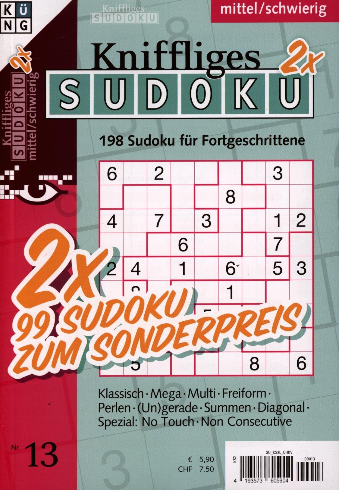 Kniffliges Sudoku 2 x 13/2026