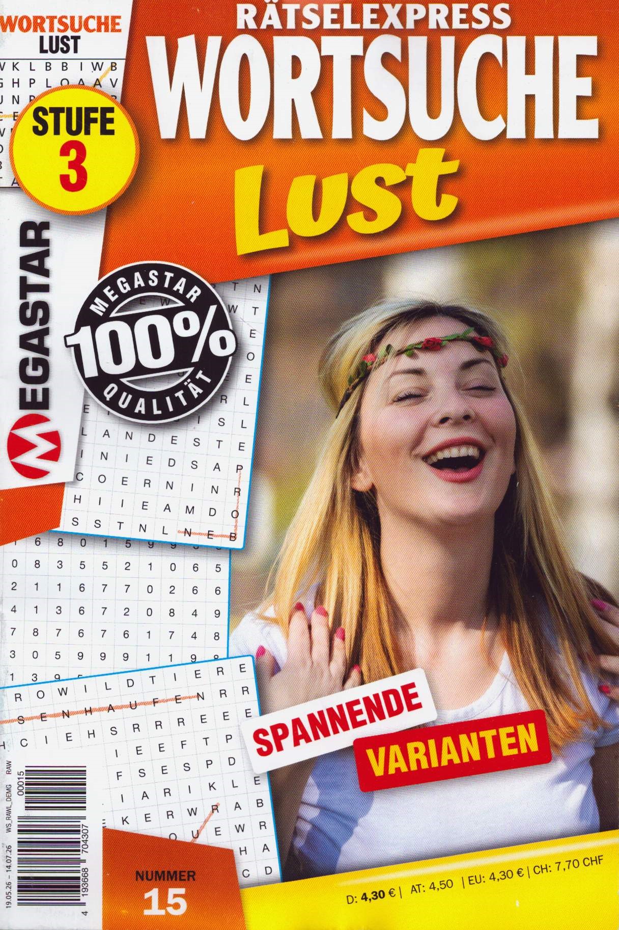 Rätselexpress Wortsuche Lust 15/2026