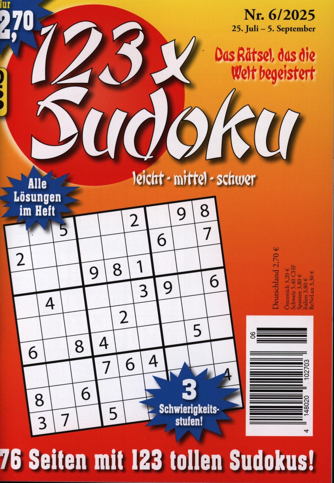 123x SUDOKU 6/2025