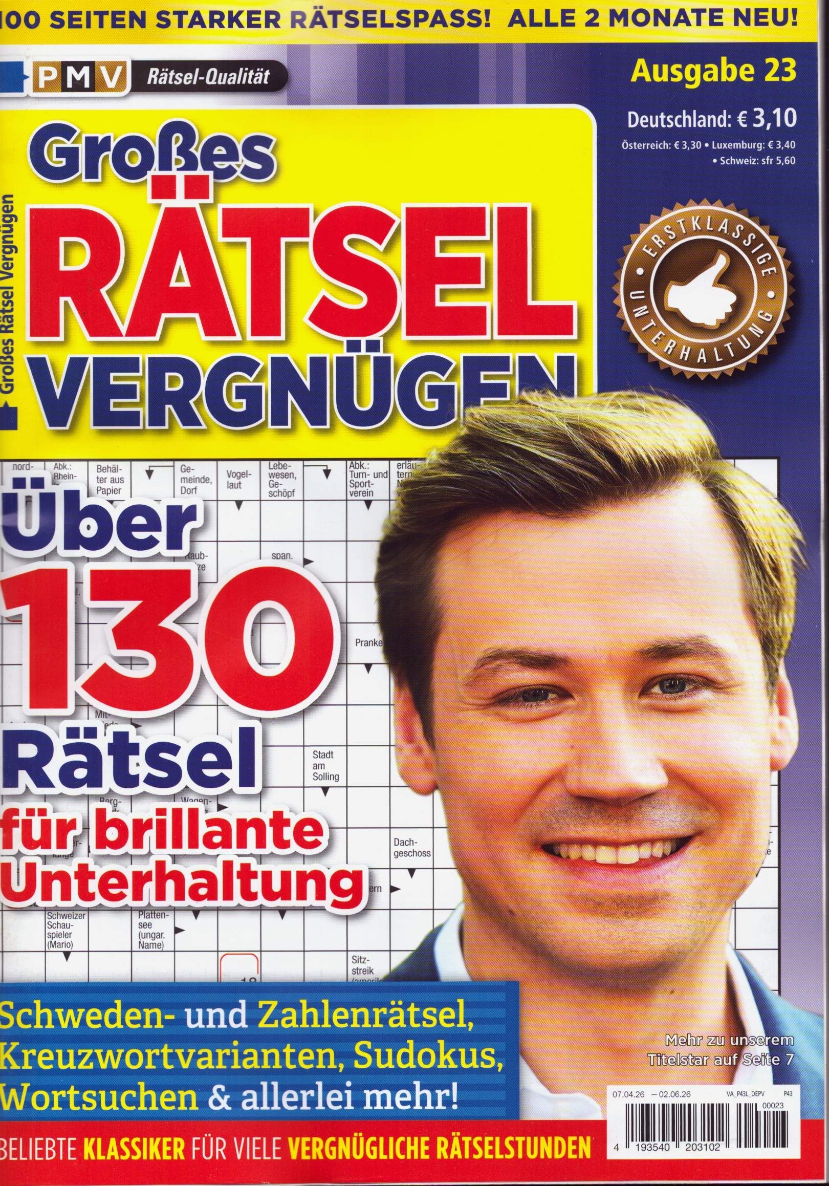 Großes Rätsel Vergnügen 23/2026