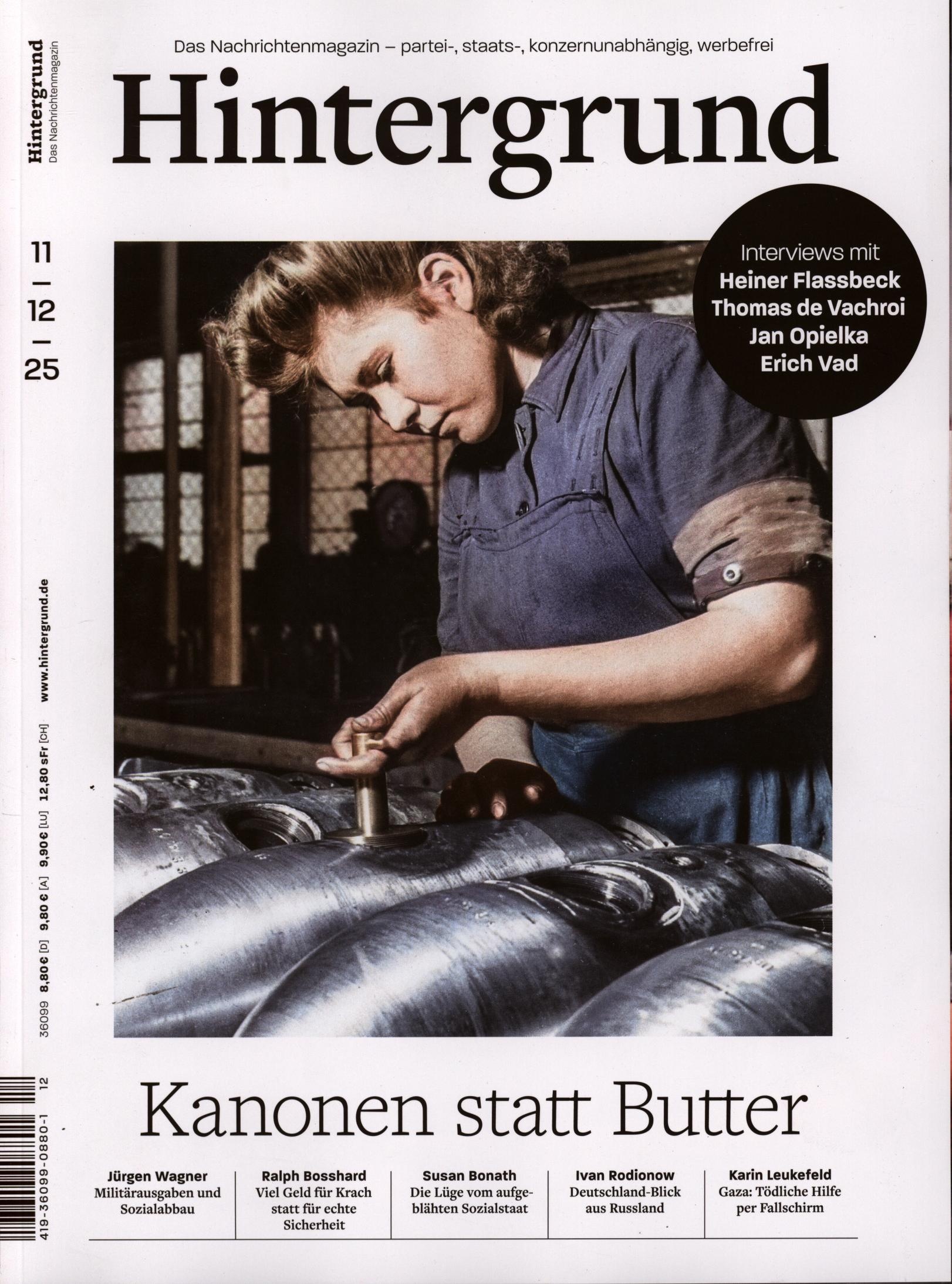 Hintergrund - Das Nachrichtenmagazin 12/2025 Hintergrund - Das Nachrichtenmagazin 12/2025