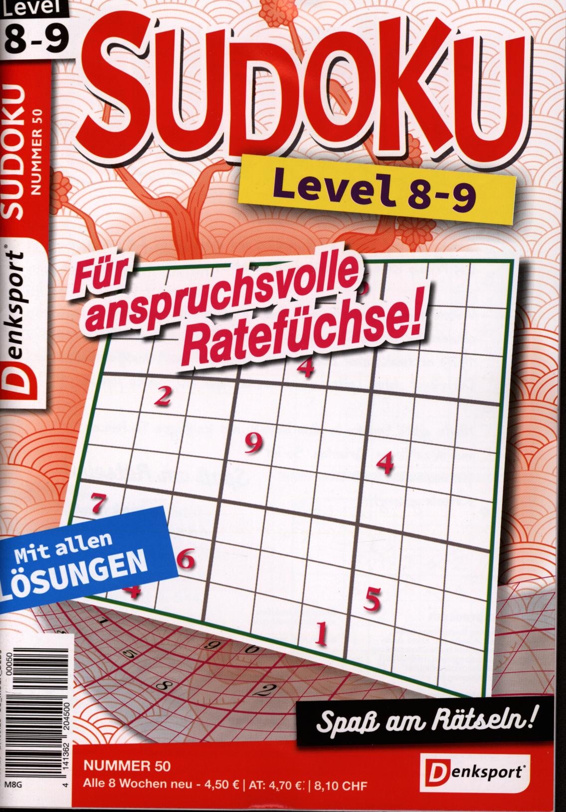 Denksport Sudoku Level 8-9 50/2025