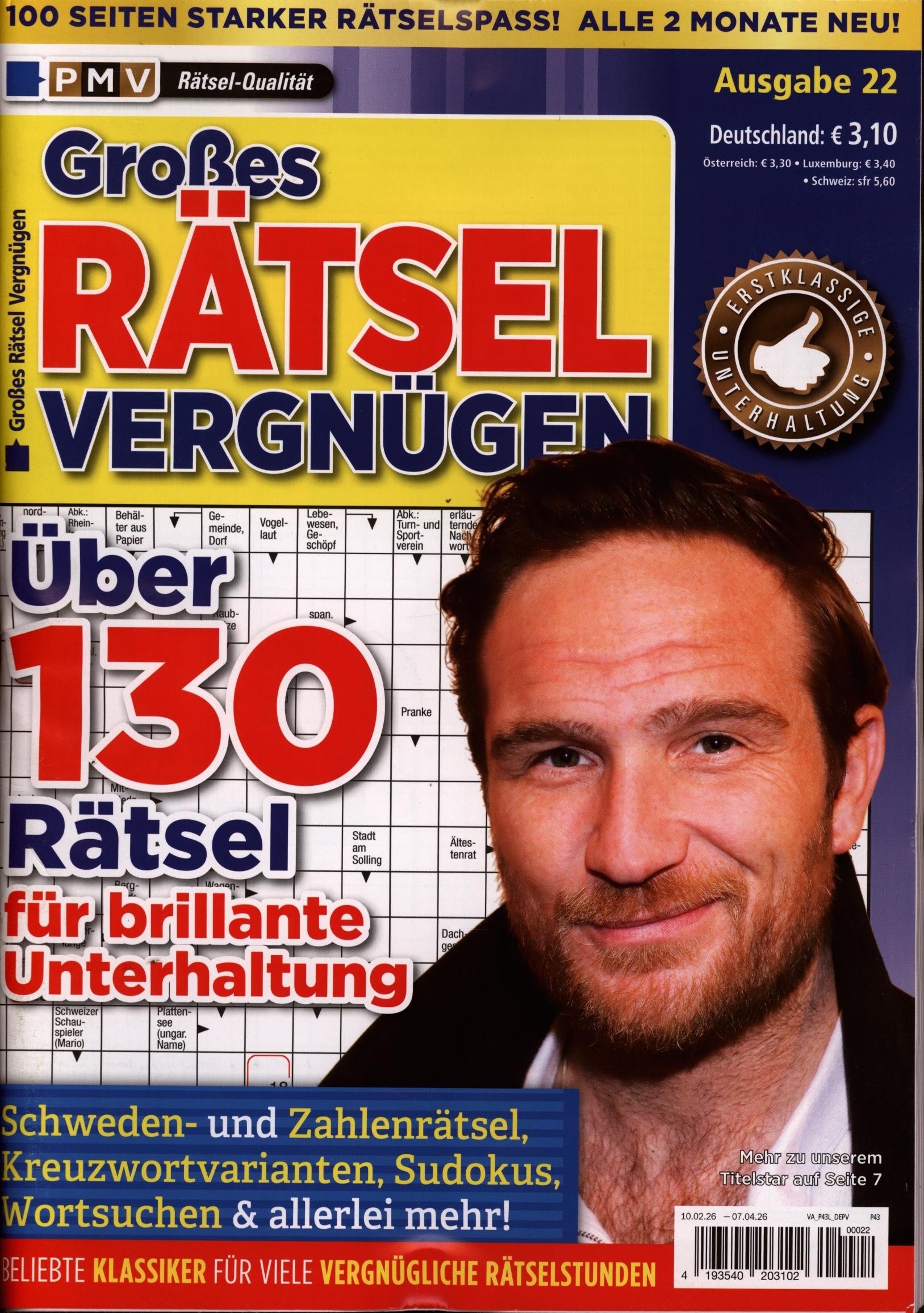 Großes Rätsel Vergnügen 22/2026