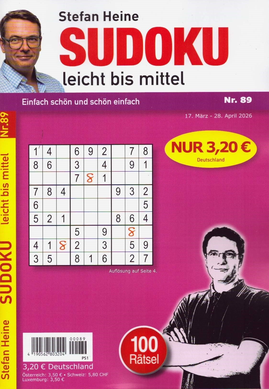 Sudoku leicht bis mittel 89/2026