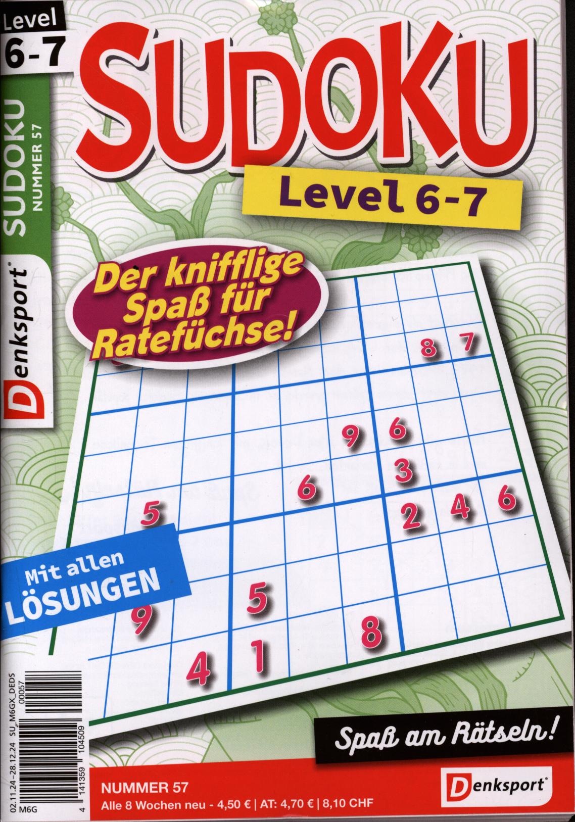 Denksport Sudoku Level 6-7 57/2024