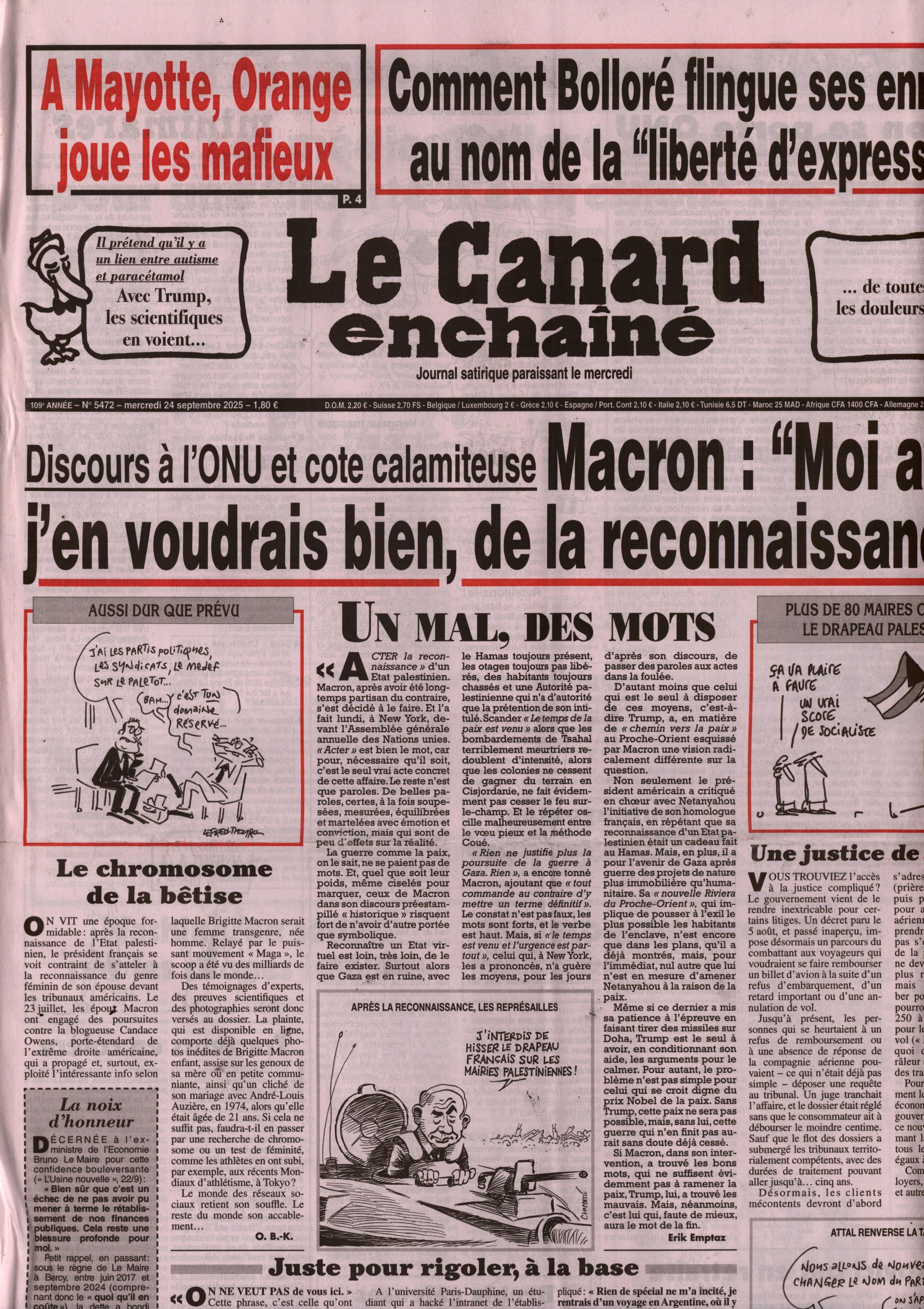 Le Canard enchaîné 5472/2025