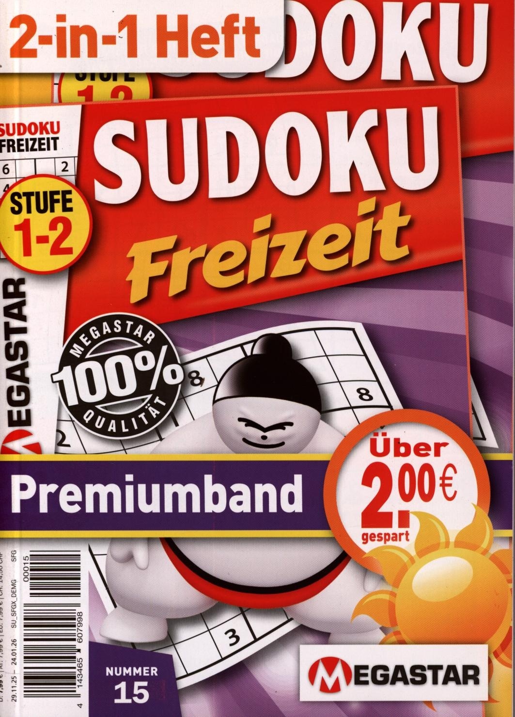Sudoku Freizeit Premiumband 15/2025