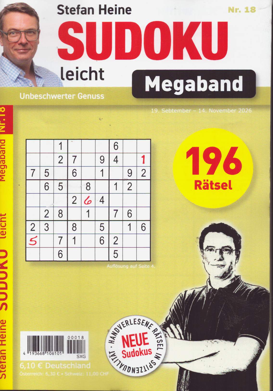 Sudoku leicht Megaband 18/2026