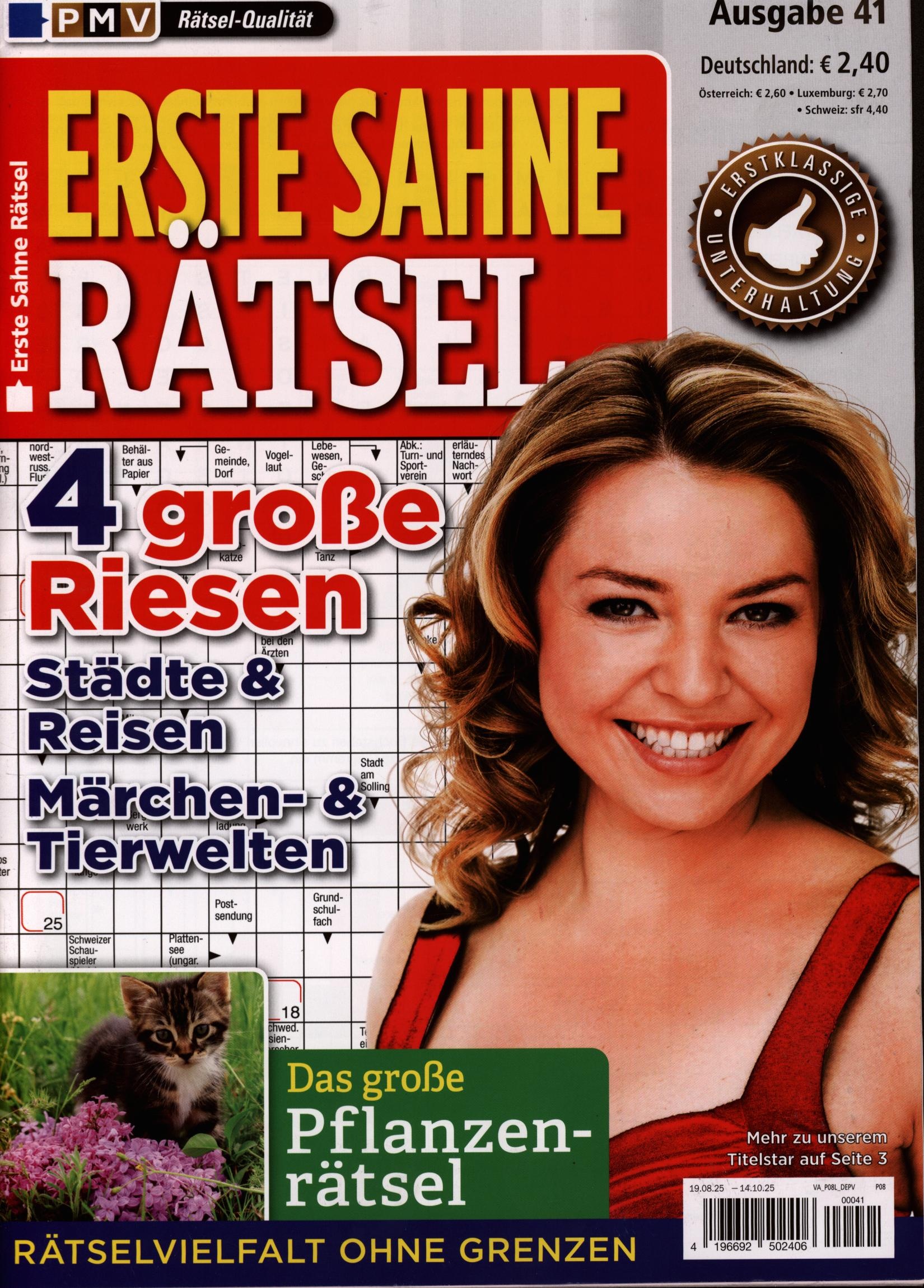 Erste Sahne Rätsel 41/2025