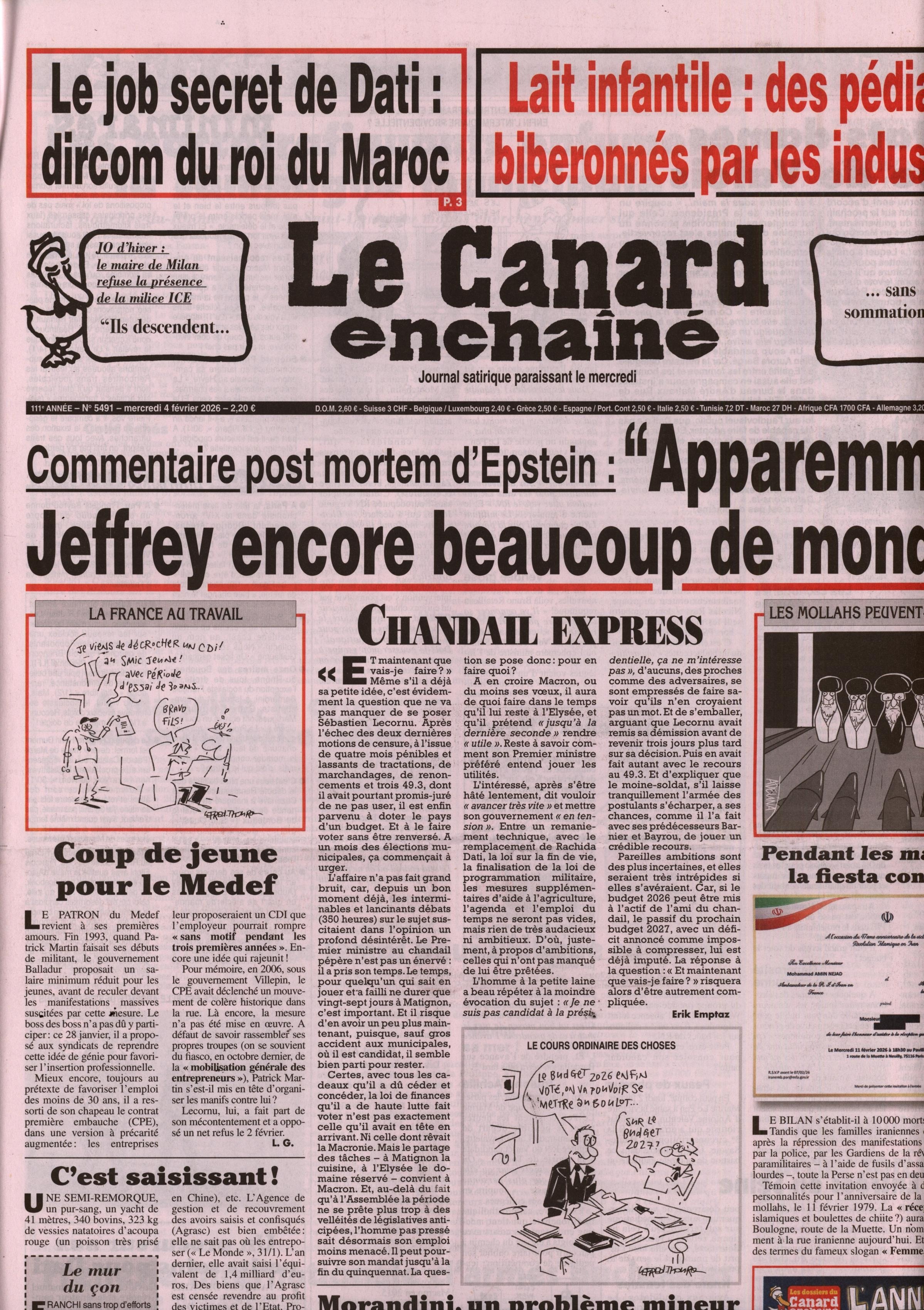 Le Canard enchaîné 5491/2026