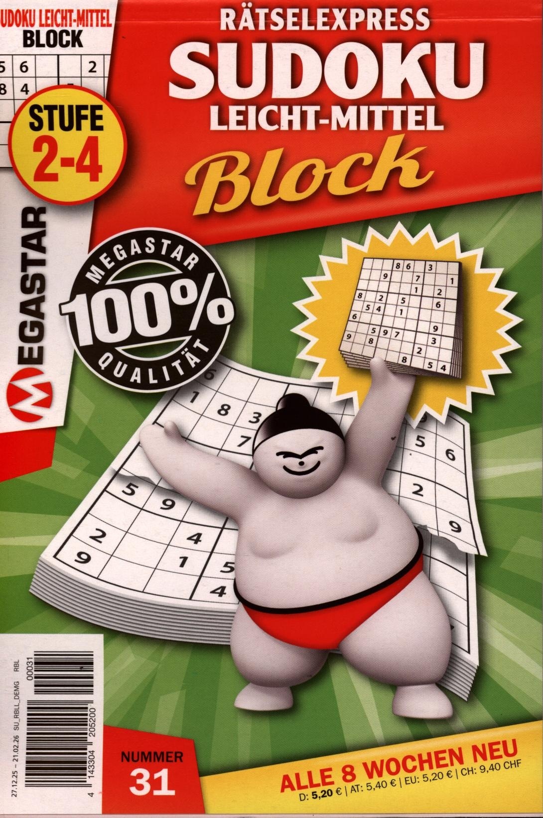 Sudoku Block leicht-mitt. 31/2026