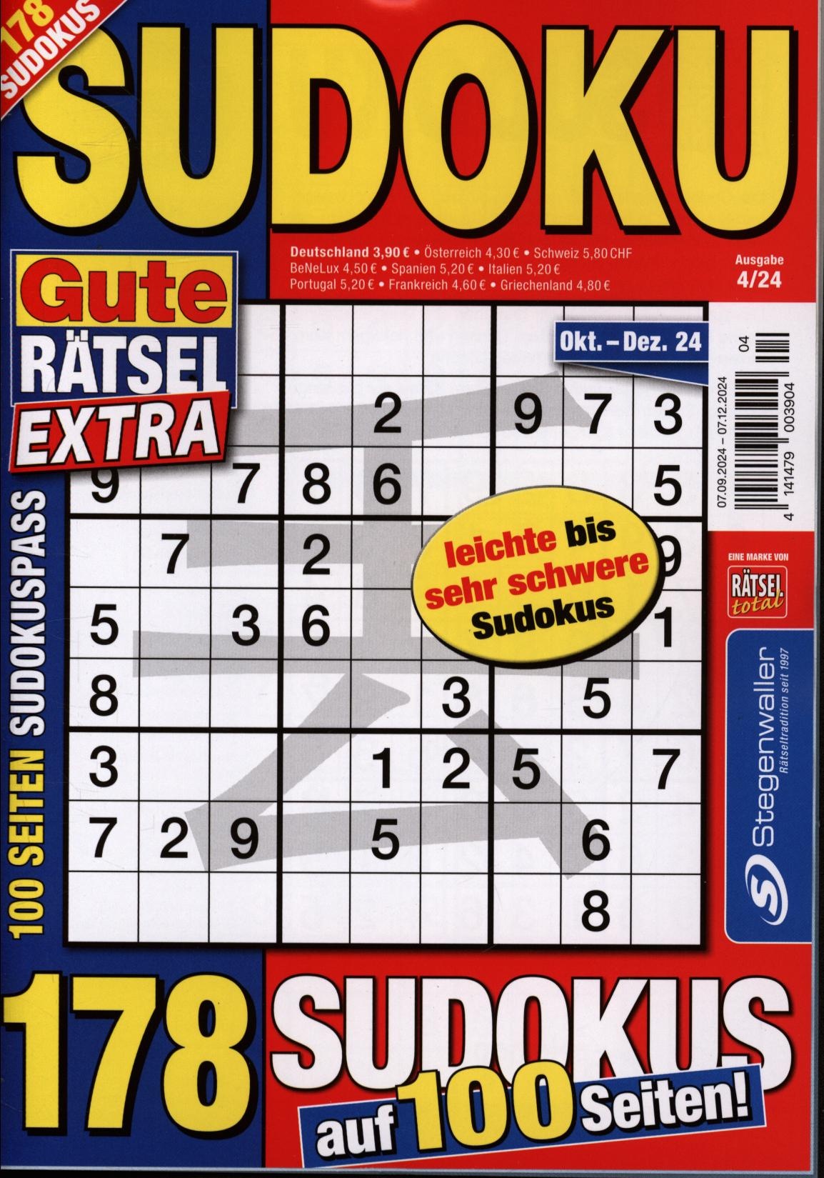 Gute Rätsel - Sudoku Extra 4/2024