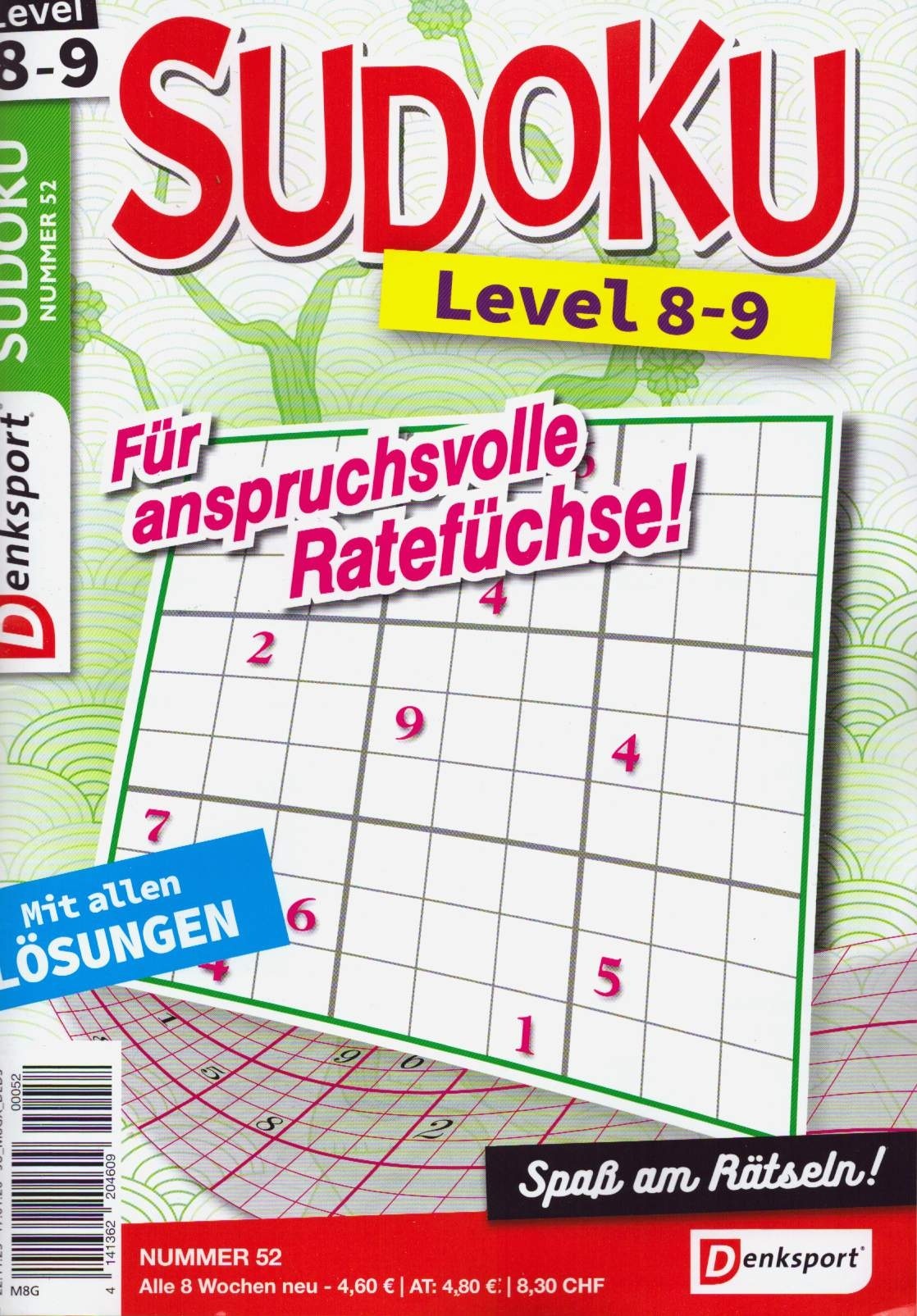 Denksport Sudoku Level 8-9 52/2025