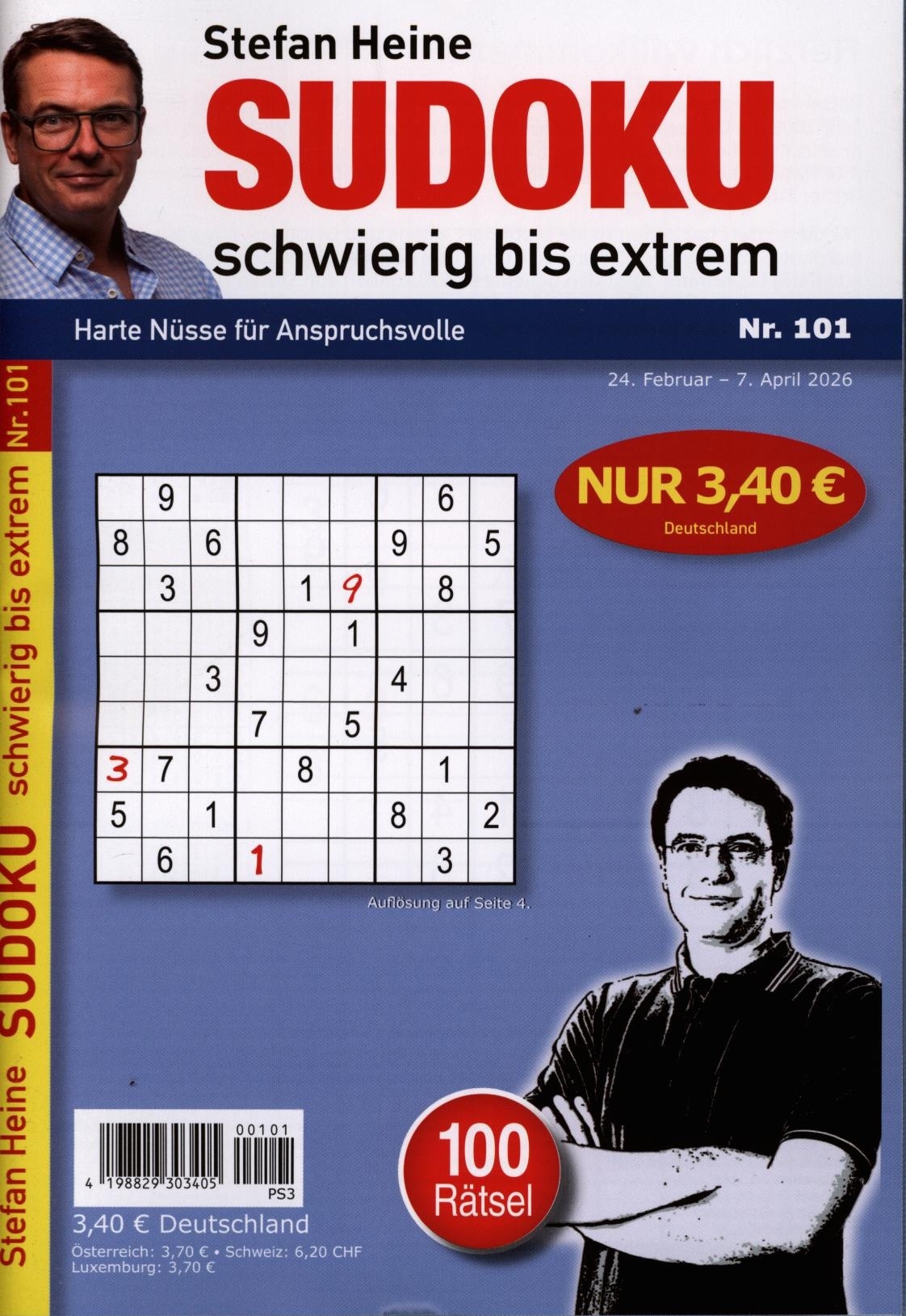 Sudoku schwierig bis extrem 101/2026