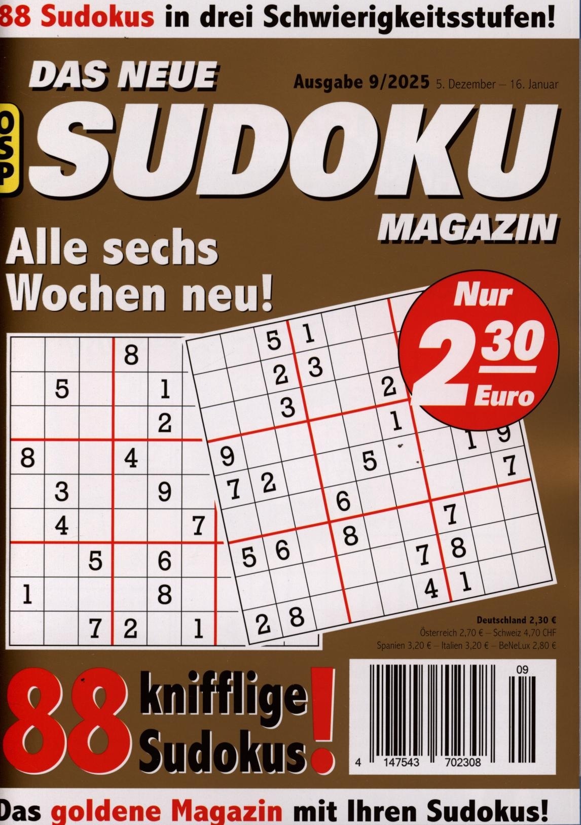 DAS NEUE SUDOKU MAGAZIN 9/2025