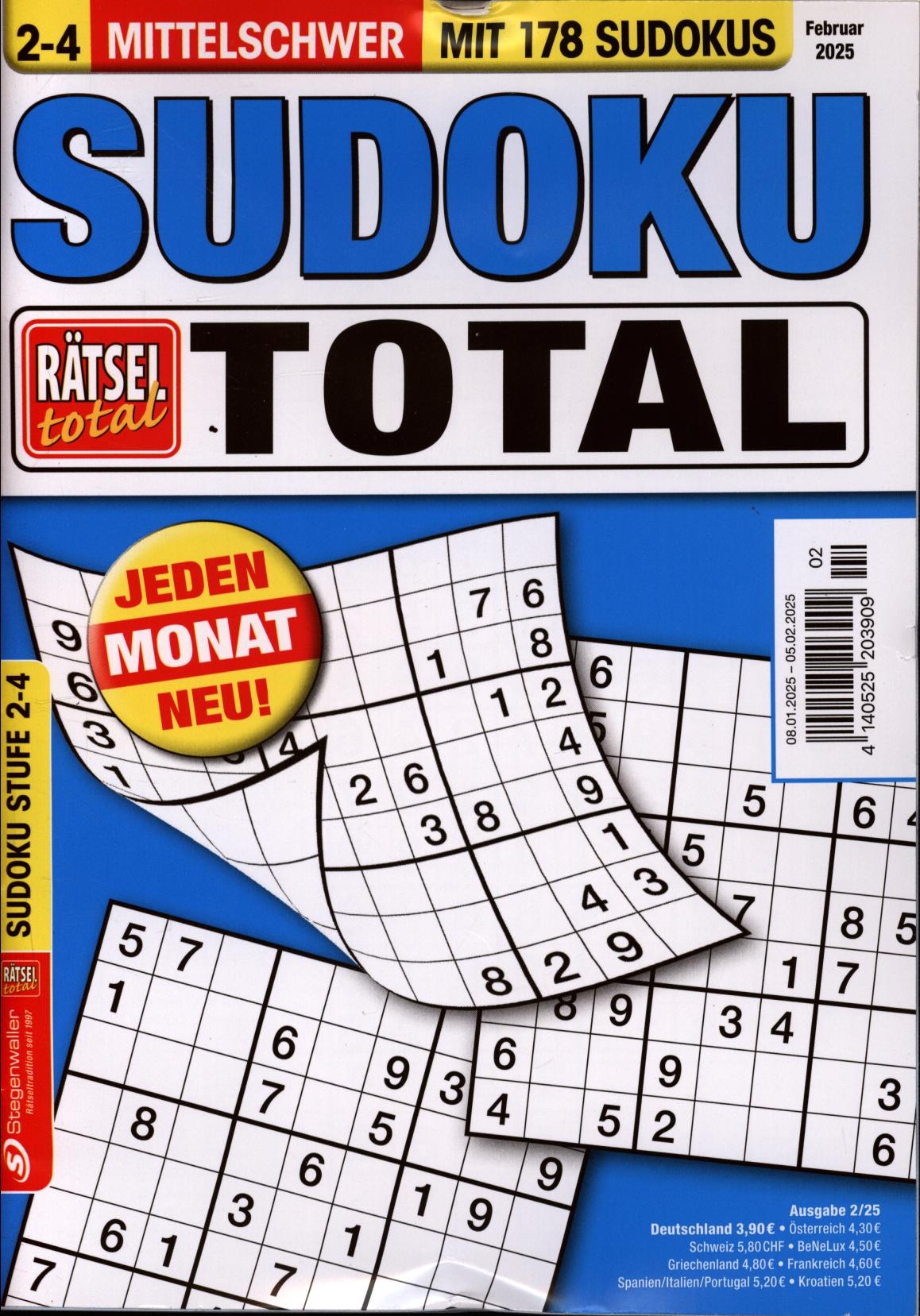 Rätsel tot.SudokuTotal2-4 2/2025