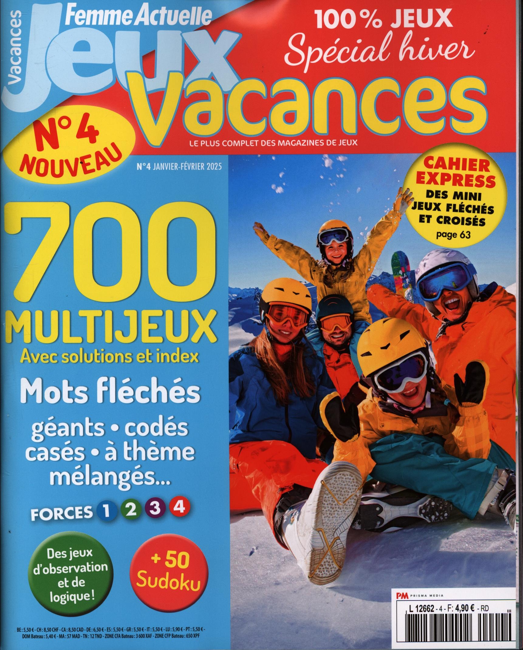 FEMME ACT. JEUX VACANCES 4/2025