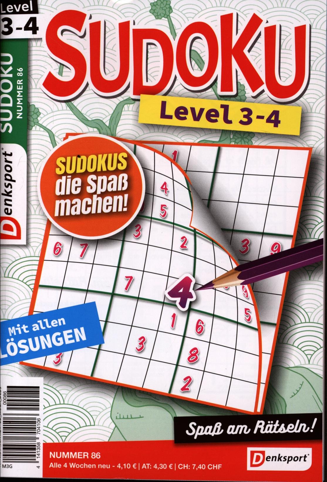 Denksport Sudoku Level 3-4 86/2024