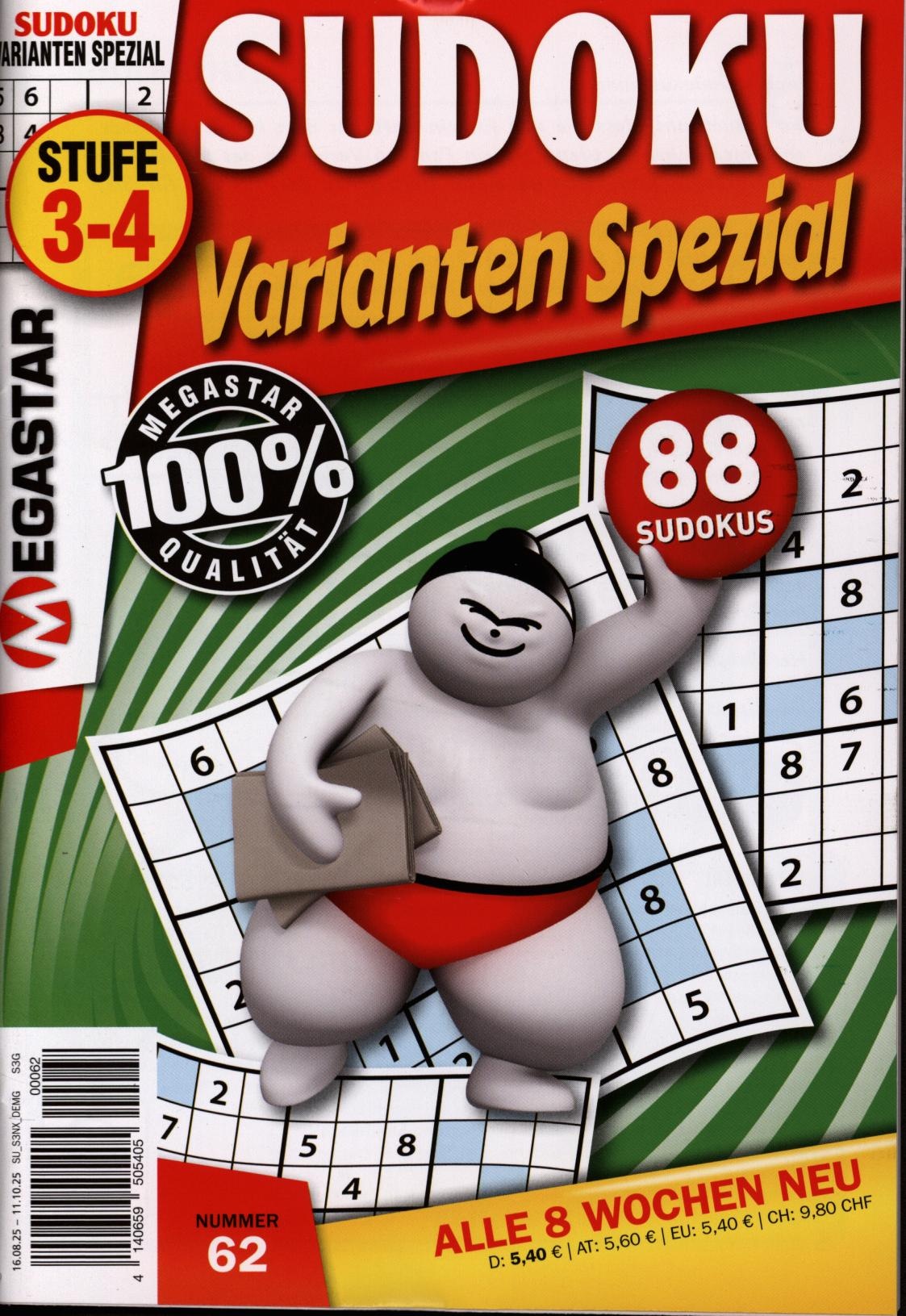 Sudoku Varianten Spezial 62/2025