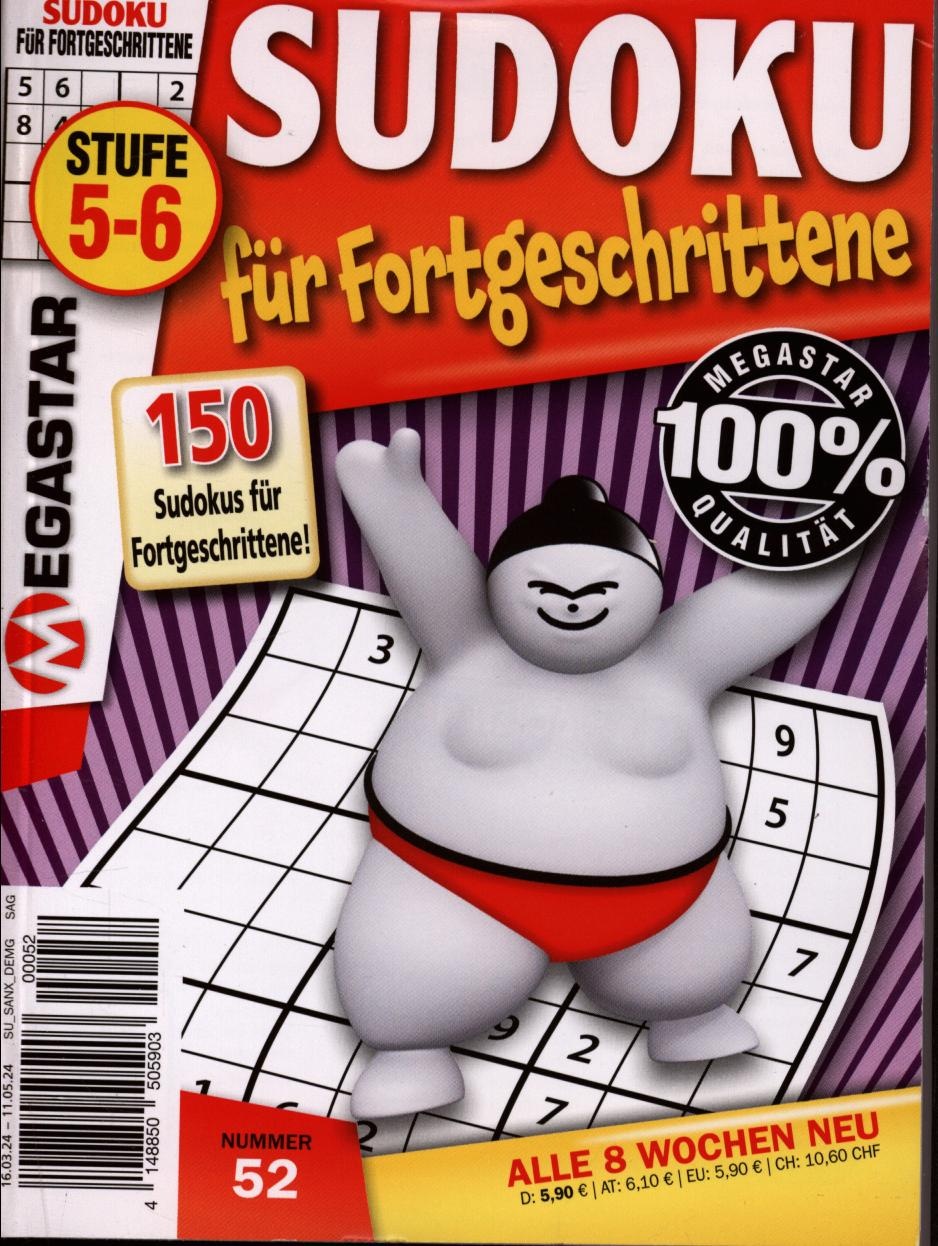 150 Sudoku f. Fortgeschrittene 52/2024