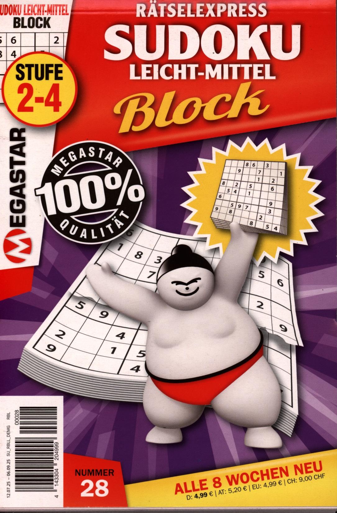 Sudoku Block leicht-mitt. 28/2025