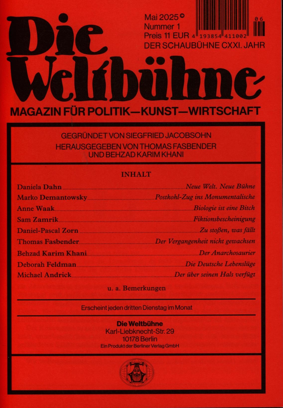 DIE WELTBÜHNE 6/2025