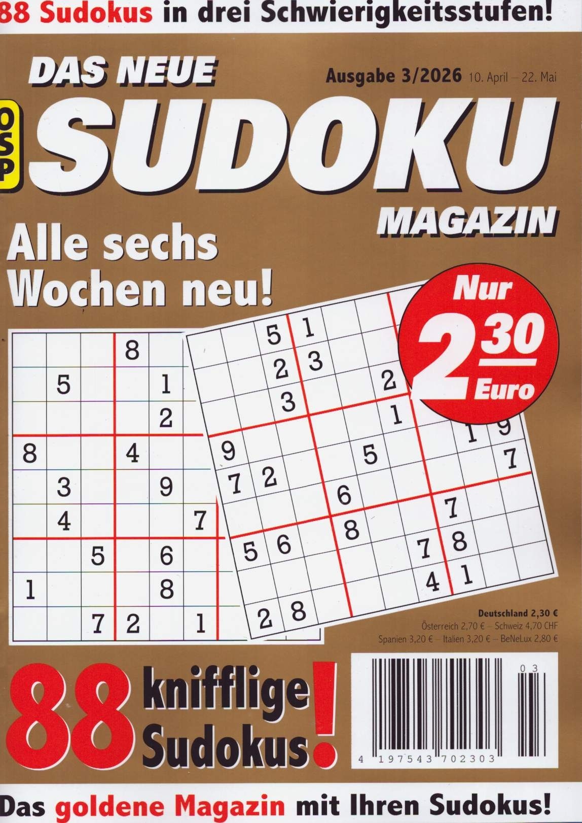 DAS NEUE SUDOKU MAGAZIN 3/2026