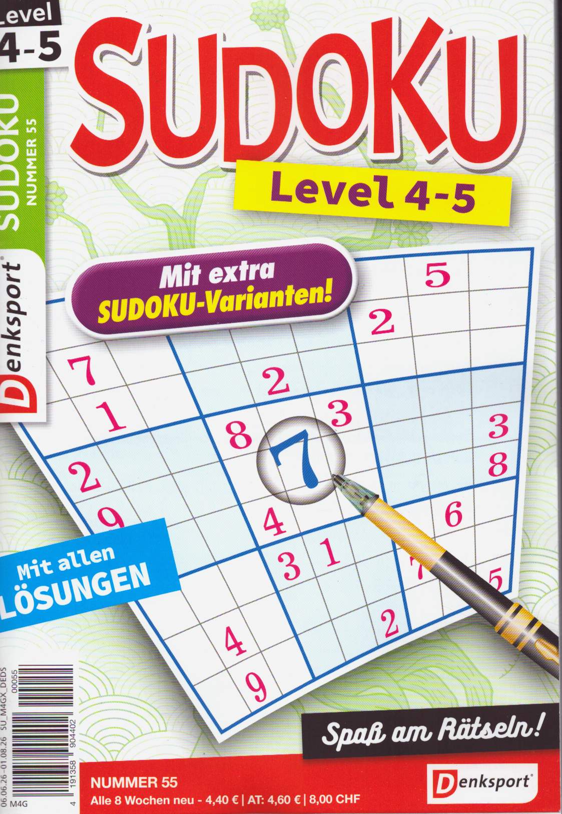 Denksport Sudoku Level 4-5 55/2026