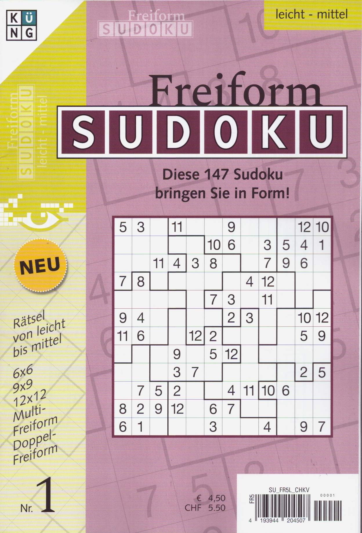 Freiform Sudoku Magazin 1/2026