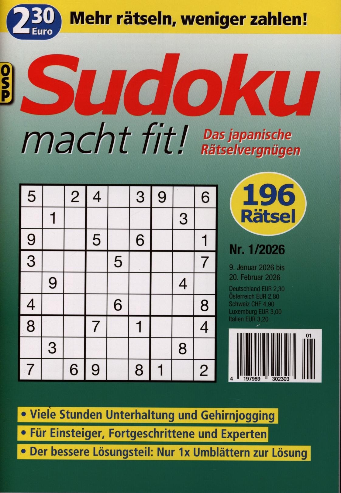 SUDOKU MACHT FIT! 1/2026