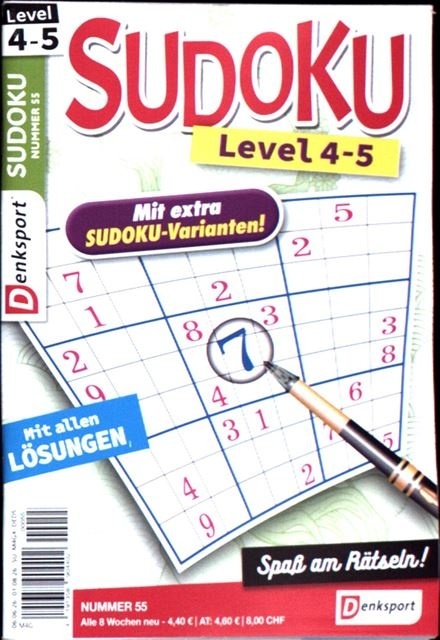 Denksport Sudoku Level 4-5 55/2026