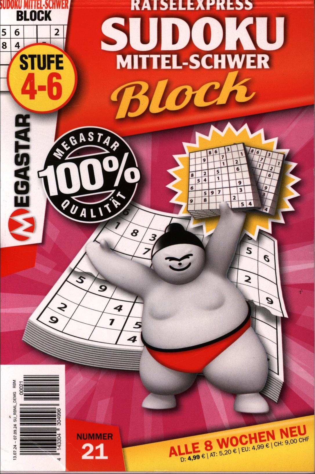 Sudoku Block mittel-schw. 21/2024